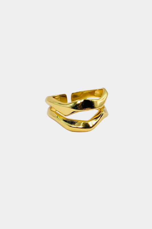 BAGUE MON TRÉSOR - ARGENT ET DORÉ A L'OR FIN 18K