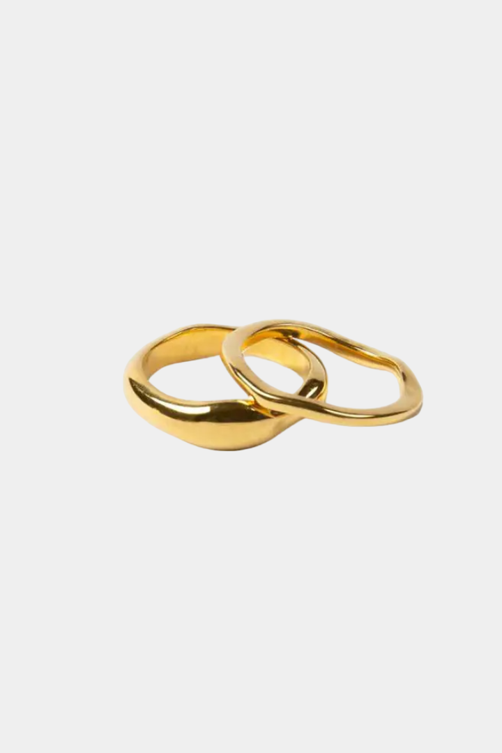 BAGUE DUO IMPÉRIAL - DORÉ A L'OR FIN 18K